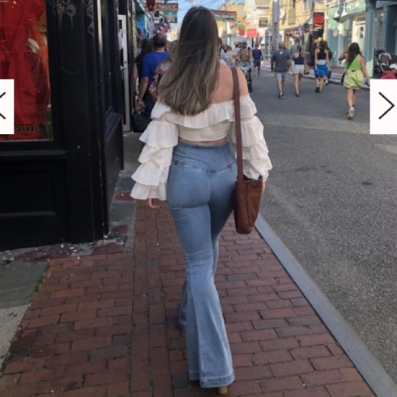 We The Free Venice Beach Flare Retro Soft Stretch Jeans Size 26 - Picture 3 of 16